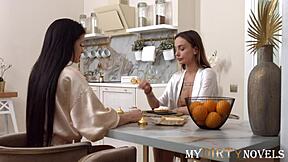 Miley Murray tall skinny artist rides boyfriend deepthroat cowgirl