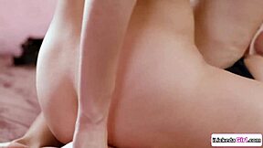 big tits stepmom straps virgin stepdaughter to intense orgasm