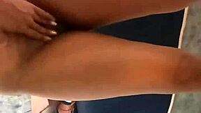 horny stepdaughter masturbates in mirror while stepdad spies on her moans