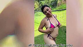 HORNY MILF GAGS on DELICIOUS Outdoor Blowjob - Enm Diamond!