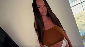 Dark Chocolate Teen 18+ Licks Milky White Boobs