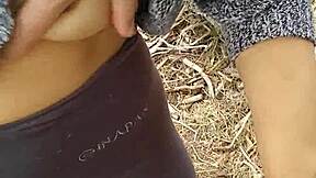 stranger surprises big booty babe fucks her public forest