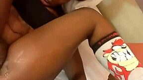 Ghetto Hood Babe's Throwback Missionary Pounding Session