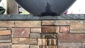 Have you seen this teen girl pee her leggings outdoors solo?