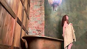 nude redhead cosplay babe bares all backstage in erotic reveal