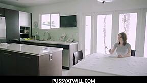Stepdad uses free use teen stepsis pussy right in front of stepmom?