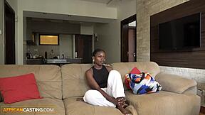 Raw innocent ebony teen seduced fucked hard monster cock fake casting