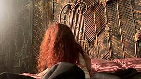 nude redhead cosplay babe bares all backstage in erotic reveal