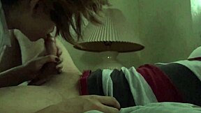 woke up ta horny latina gf suckin my huge cock deep..