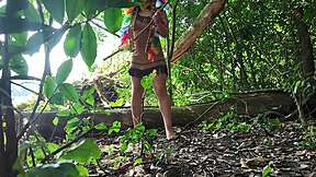 vagninho e rebecca santos... outdoor anal creampie squirts out her ass so hot!!