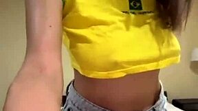 My friend with huge boobs squeezes into those tiny shorts 😩