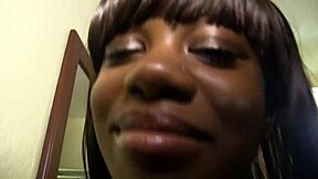 petite chocolate country girl strips teases sucks big black cock then gets fucked hard