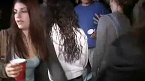 bold frat boys spitroast horny teen slut outdoors!