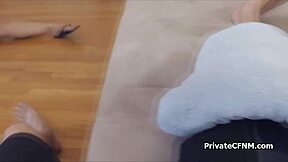 she started stretching then took my cock pov in cfnm skirt hardcore