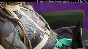 Two Latex Heels Girls Gape Asses Big Metal Toy Lesbian