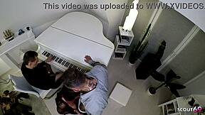 Curvy German's Saggy Tits Bounce in First MMF Threesome