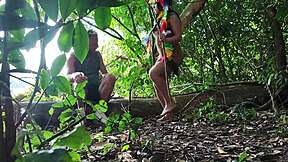 vagninho e rebecca santos... outdoor anal creampie squirts out her ass so hot!!