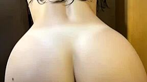 Big ass college girl steps out dripping from steamy shower