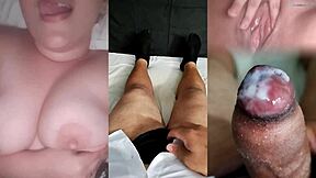 ex's tight wet pussy made my small cock throb watching her solo grind.