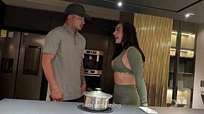 i fix skinny colombian kitchen then fuck her raw danner mendez iris rodriguez