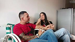 Chubby Colombian Wife Rides Old Cuckold Hubby to Creampie Squirting