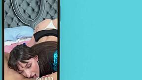 Stepsis and girlfriend team up for steamy threeway fuck pov