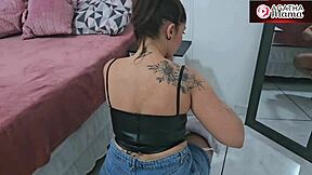 agatha mama, check this hot maid no panties sitting on my cock during cleaning!