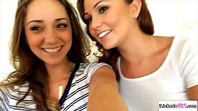 oh god her sweet shaved teen pussy tastes so good on my tongue in sorority play