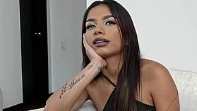 Latina teen cherry bomb deepthroats big cock for casting edge pov