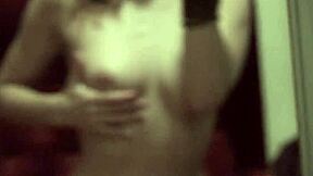 dagfs brunette teen gropes shaved tits pussy mirror masturbation closeup 😘🔥