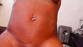 lola black the curvy ebony babe pounds jumbo black dildo into wet pussy hard. big tits bounce wildly