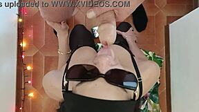 i couldn't resist this milf's pov deepthroat cumshot with shades on