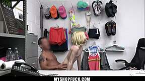 minxx maril's tight teen cunt gets thoroughly searched by shop guard's big cock pov
