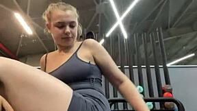 omg extreme squirting gym session with jucielussie is wild af 💦