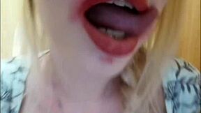 Elzakom says SWEET BLONDE TEEN in cage with HUGE bimbo tits and monster cock