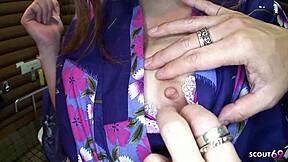 japanese geisha teen helps stranger uncensored sloppy bj public toilet 😘