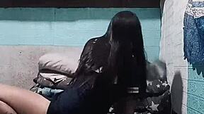 hey, your cute asian roommate's getting horny in the dorm...