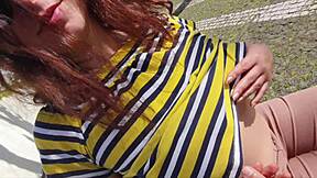 a young 18+ spied on milf mommy park groping led to outdoor sucking