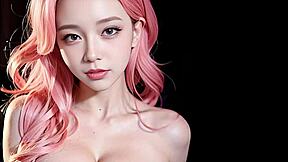 Sexy Seraphine cosplay teen deepthroats naked in League of Legends compilation