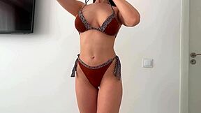 naughty latina tries on sexy new bikini haul