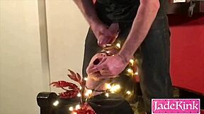 I tied my girlfriend's hands to the bed fucked her hard and came on her face