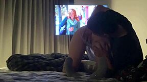 Movie night with best friend turns into dream creampie fuck