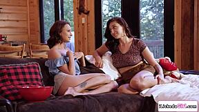 Lesbian Convinces Straight BFF to Spread Legs for Intense Pussy Licking and Scissoring