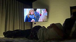 Movie night with best friend turns into dream creampie fuck