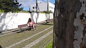 a young 18+ spied on milf mommy park groping led to outdoor sucking