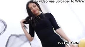 ever seen a cute latina brunette slide down cock on casting?
