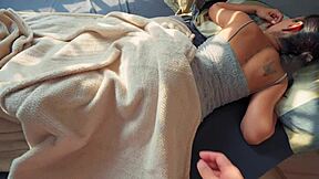 stepdad fucks his slutty sexy latina stepdaughter hard before college in lingerie