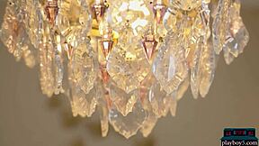 rachel page blonde playboy milf bombshell strips delivery tease