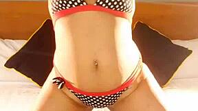 bbw webcam girlfriend rides cock in private lingerie show