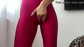 Naughty Asian Beauty's Big Tits And Ass Burst Out Yoga Pants Try-On!
